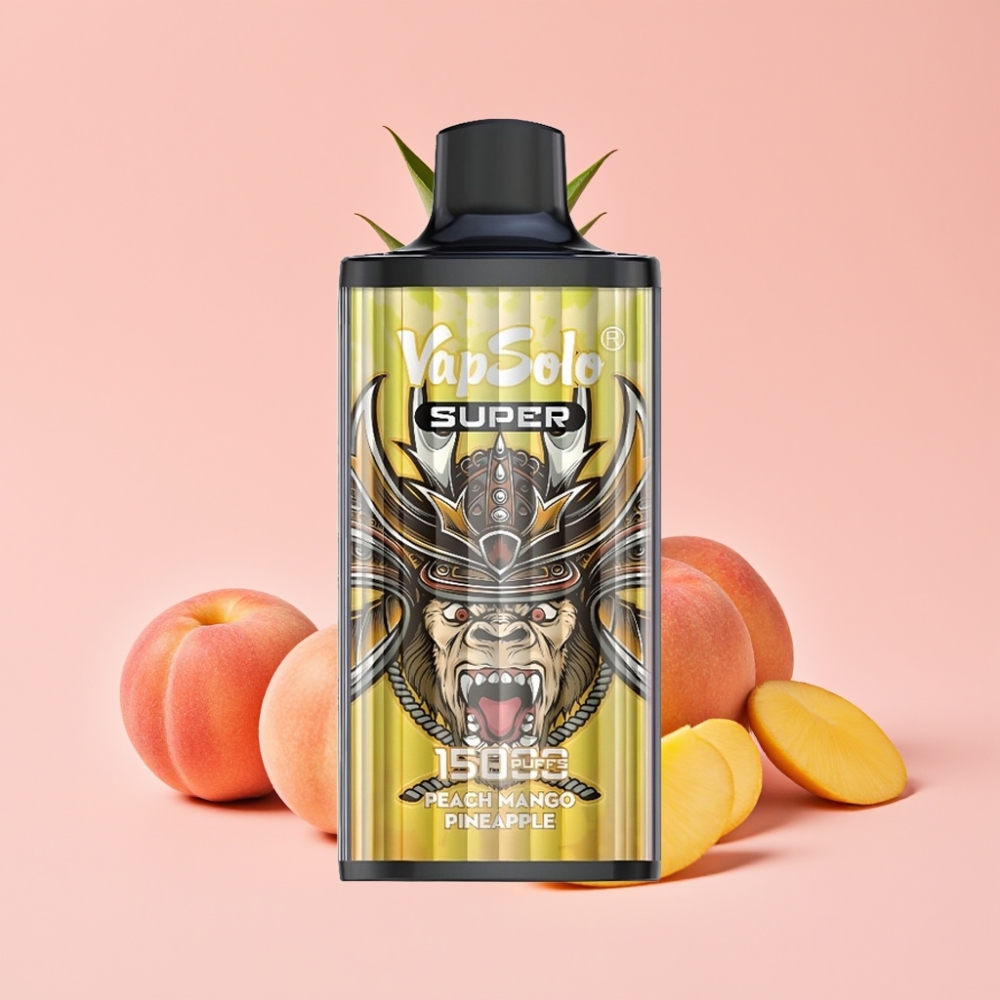 Vapsolo Super 15000 Пуфове Дизпозъбен Вейп Праскова Манго Ананас 40ml 850mAh