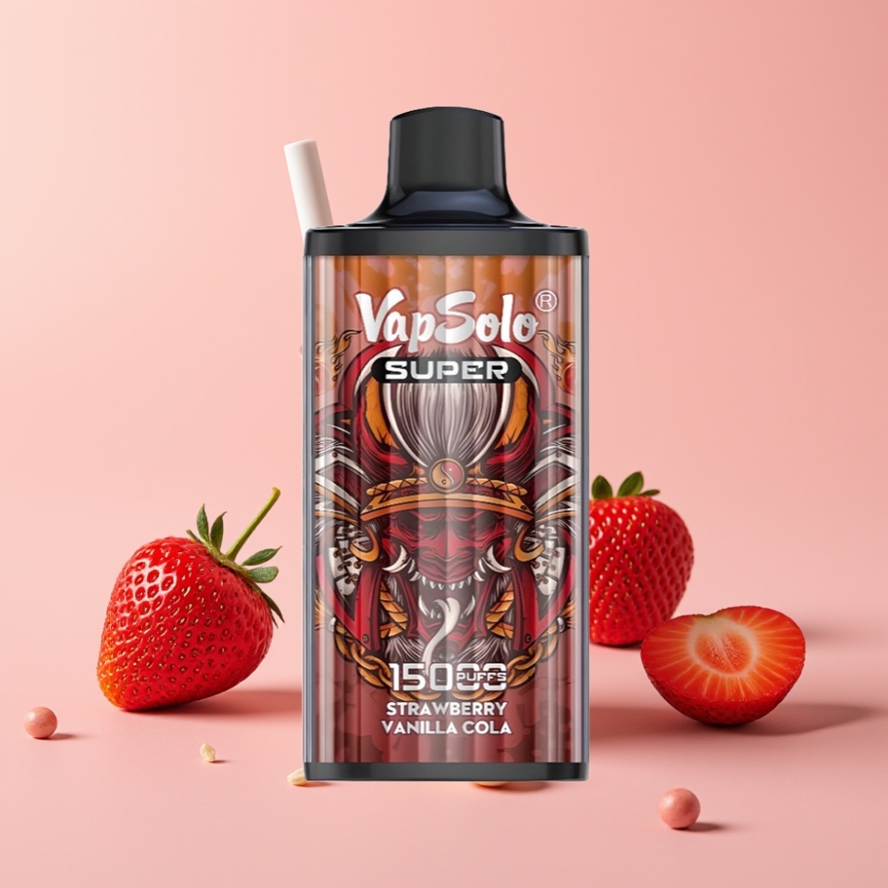 Vapsolo Super 15000 Пуфове Диспозейбъл Вейп Ягода Ванилия Кола 40ml 850mAh