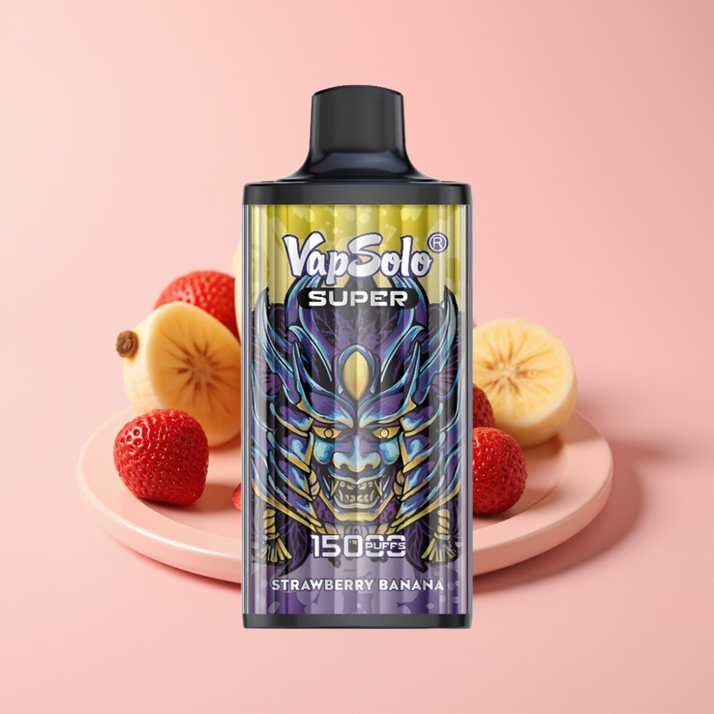 Vapsolo Super 15000 Пуфса Едноразов Вейп Ягода-Банана 40ml 850mAh Type-C