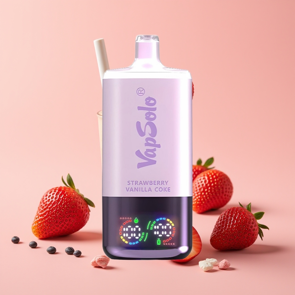 VapSolo Triple 30000 Пуфса Едноразово Вапе с вкус Ягода Ванилия Кола, 40ml, 20/50mg/ml