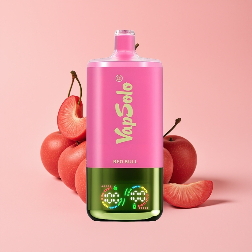 VapSolo Triple 30000 Пуфса Едноразов Вейп Червен Бик 40ml 20/50mg/ml Type-C