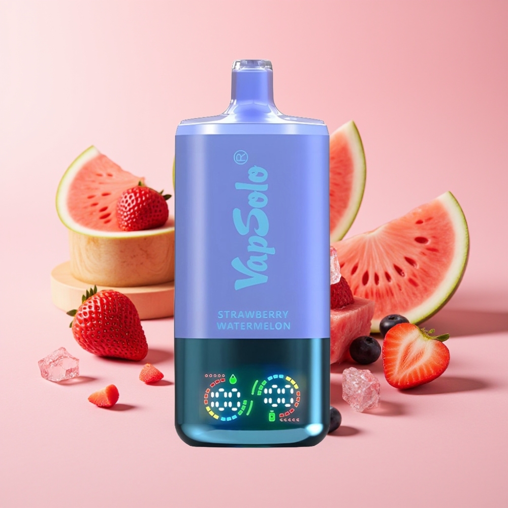 VapSolo Triple 30000 Пуфса с вкус Ягода и Диня & Синьо боровинков лед, 40ml, 3 резервоара, Type-C