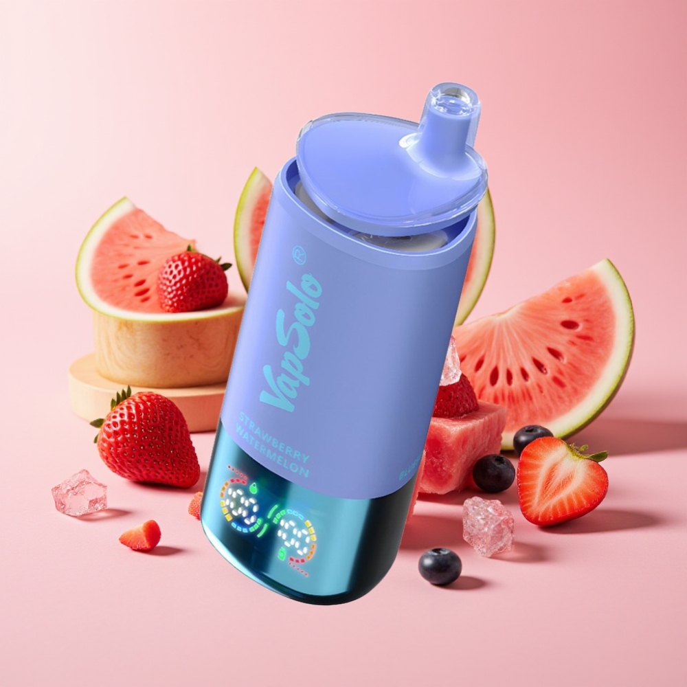 VapSolo Triple 30000 Пуфса с вкус Ягода и Диня & Синьо боровинков лед, 40ml, 3 резервоара, Type-C
