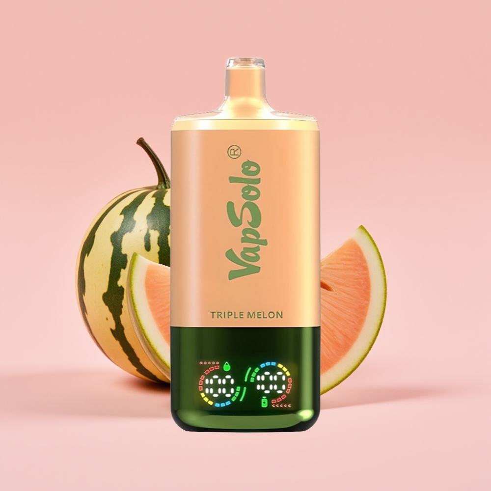 VapSolo Triple 30000 Пуфа Едноразов Вейп Тройна Пъпеш (47x47x115mm, 40ml, Type-C)