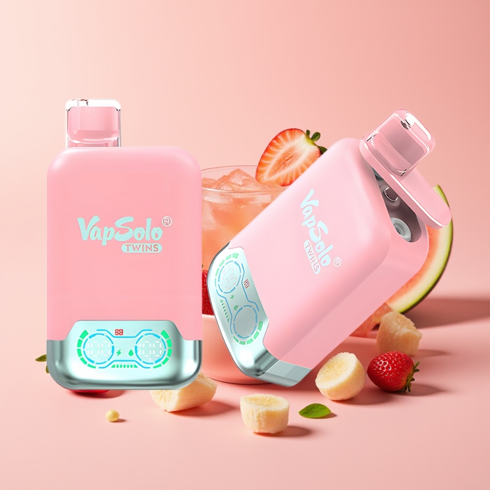Vapsolo Twins 20000 Пуфса Едноразов Вейп Ягода Лед & Манго Праскова Диня 40 мл 20/50mg