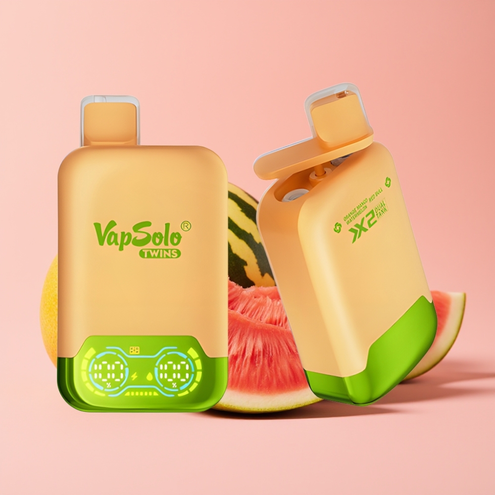 Vapsolo Twins 20000 Пуфса едноразово вайп Портокал Манго Диня & Red Bull, 40ml, 20/50mg/ml, Type-C