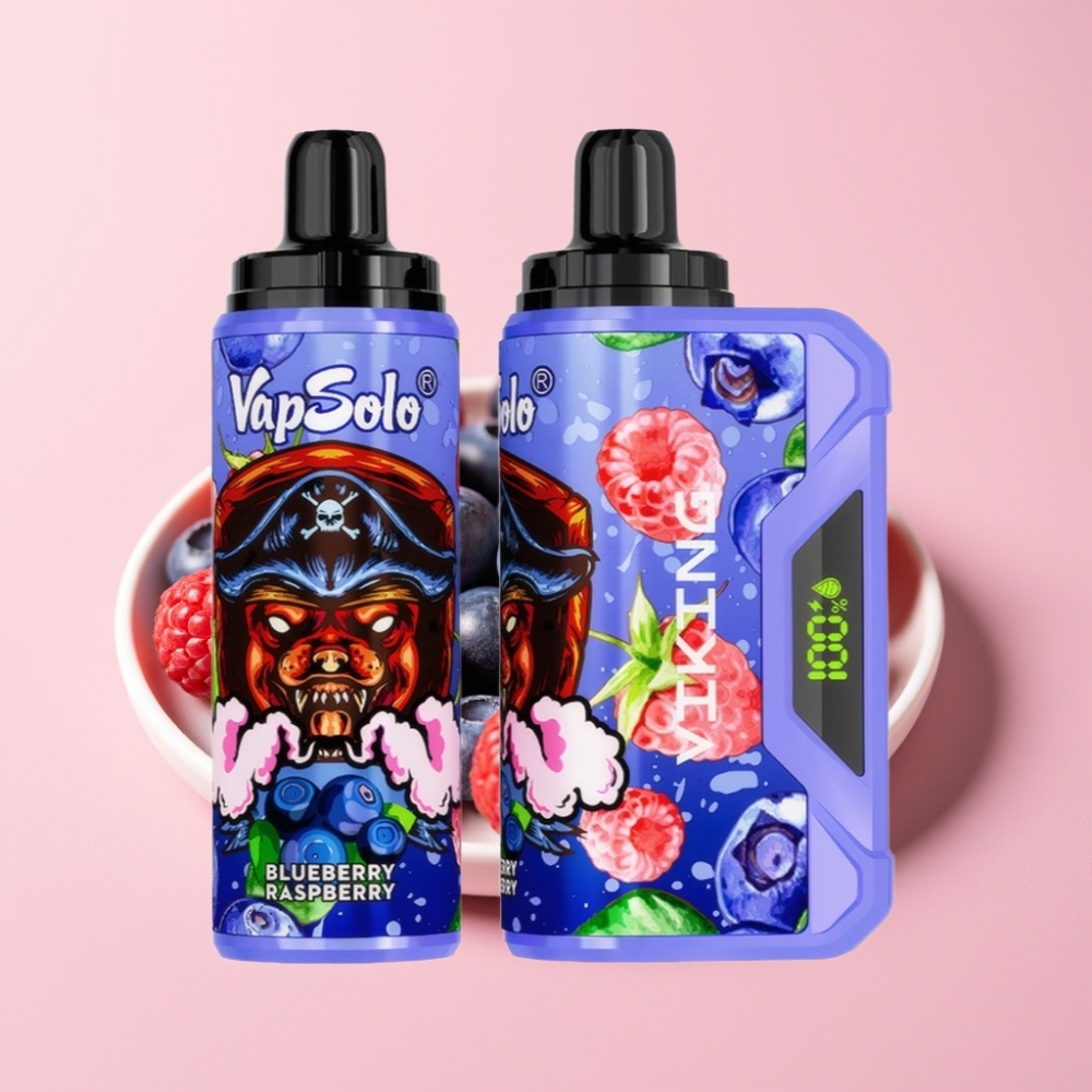 VapSolo VIKING 12000 Пуфове Disposable Vape Боровинка Малина, 22ml, Type-C